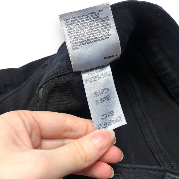 Agolde Sophie High Rise Skinny Jeans in Black Moonstruck Destroyed Womens 30 - Picture 8 of 8